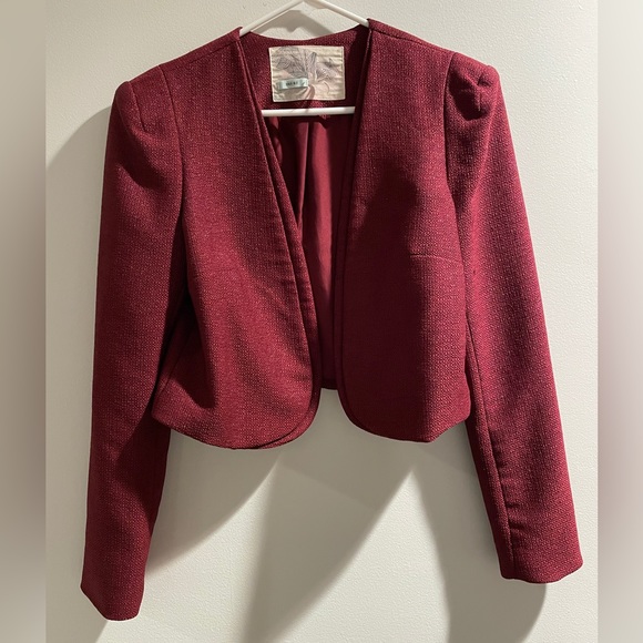 Kimchi Blue Jackets & Blazers - Kimchi Blue Maroon Red Sparkle Blazer, Size L
